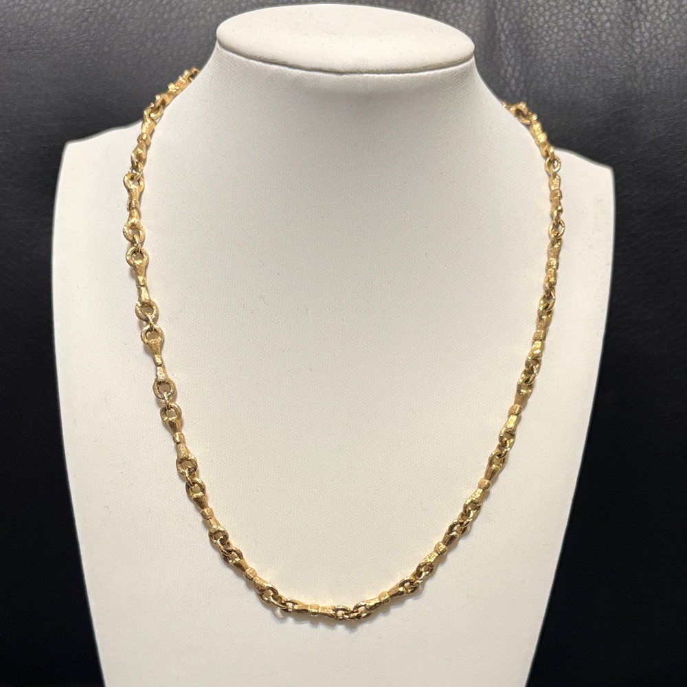 Dior Vintage gold-tone bow chain necklace